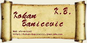 Kokan Banićević vizit kartica